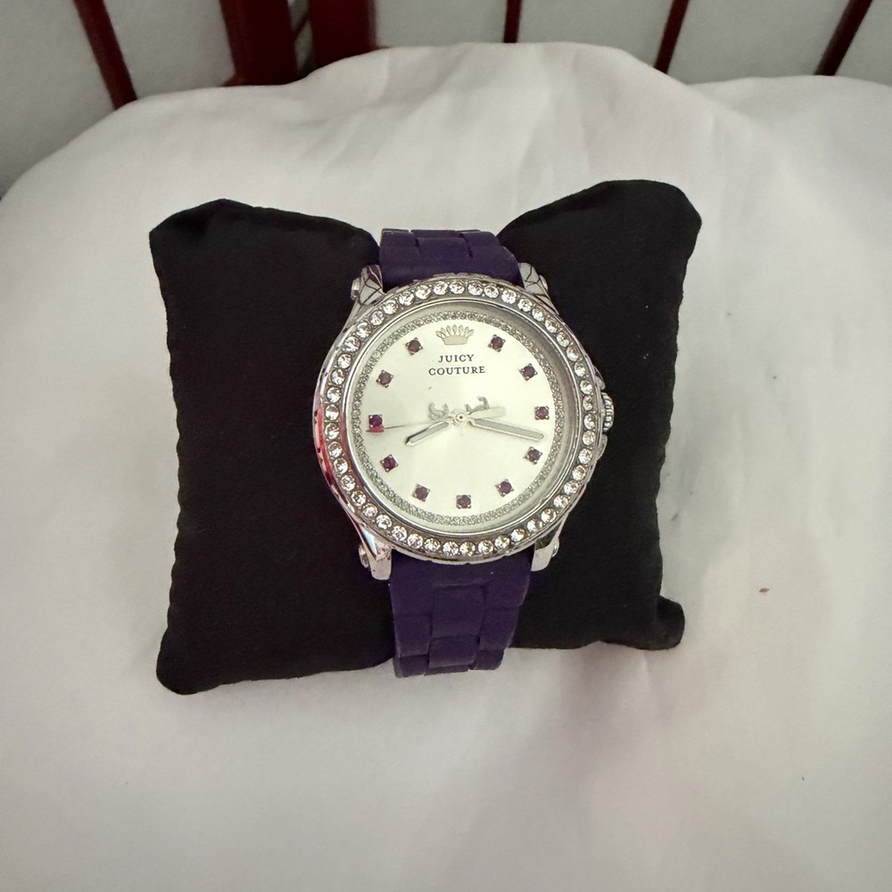 Juicy Couture Silver and Purple Women's Watch